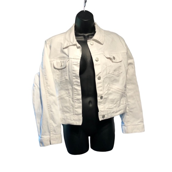 GAP White Denim Jacket size XL - Picture 1 of 9